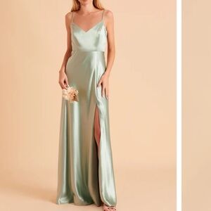 BIRDY GREY Jay Dress Shiny Satin Sage